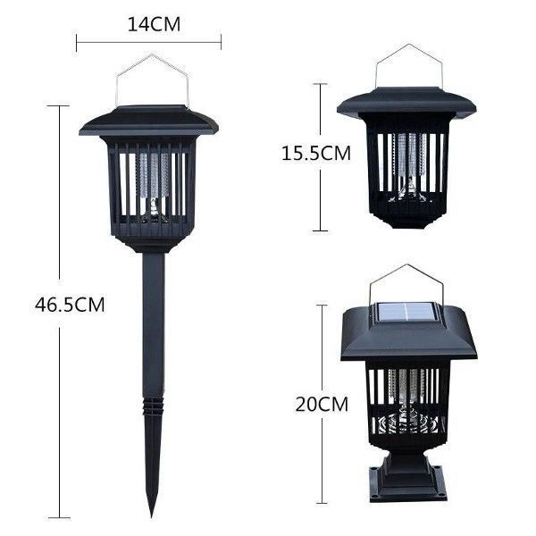 Lampa Solara Anti-Insecte 2 in 1 cu LED UV si