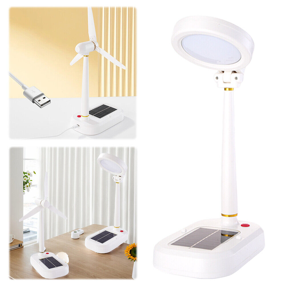 Lampa ventilator 2-în-1 cu panou solar și USB — Ambient Modern Pentru Acasă