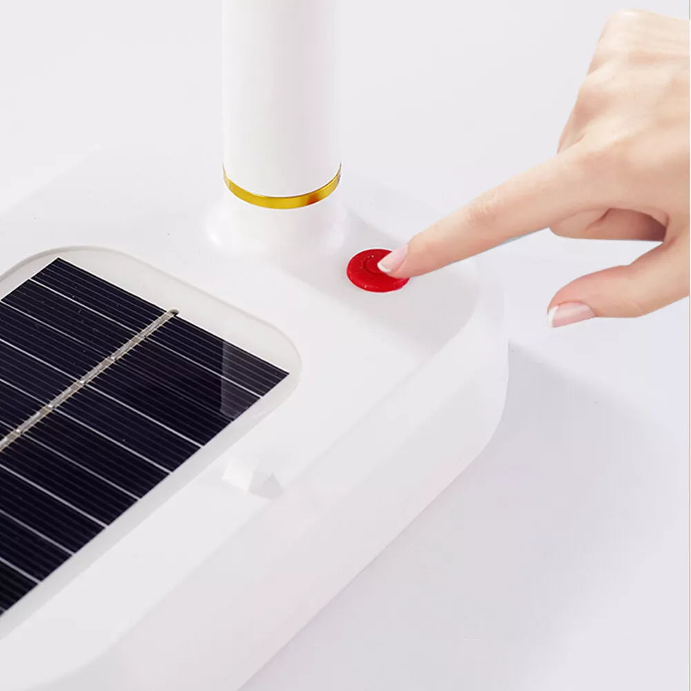 Lampa ventilator 2-în-1 cu panou solar și USB — Ambient Modern Pentru Acasă