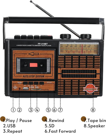 Radio retro portabil FP-319BT bluetooth — Utilitate Smart Zi de Zi