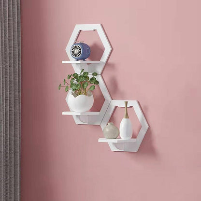Set 3 rafturi decorative in forma de hexagon — Confort Practic Pentru Casa Ta