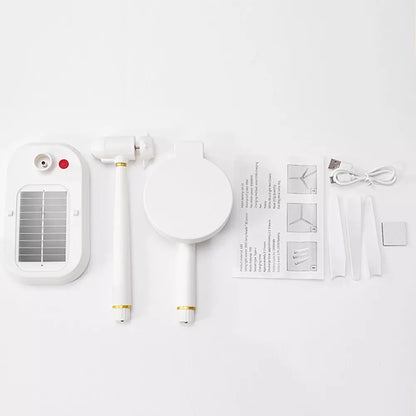 Lampa ventilator 2-în-1 cu panou solar și USB — Ambient Modern Pentru Acasă