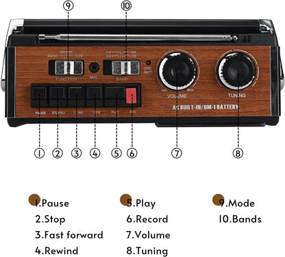 Radio retro portabil FP-319BT bluetooth — Utilitate Smart Zi de Zi