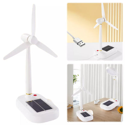 Lampa ventilator 2-în-1 cu panou solar și USB — Ambient Modern Pentru Acasă