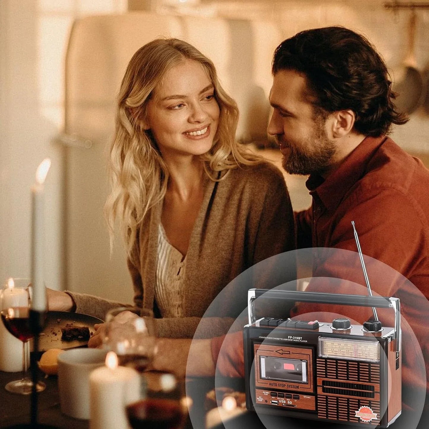 Radio retro portabil FP-319BT bluetooth — Utilitate Smart Zi de Zi