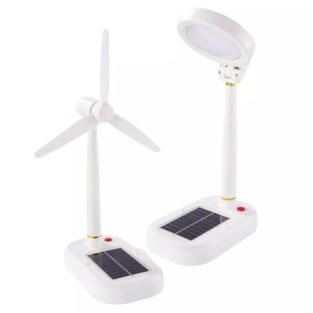 Lampa ventilator 2-în-1 cu panou solar și USB — Ambient Modern Pentru Acasă