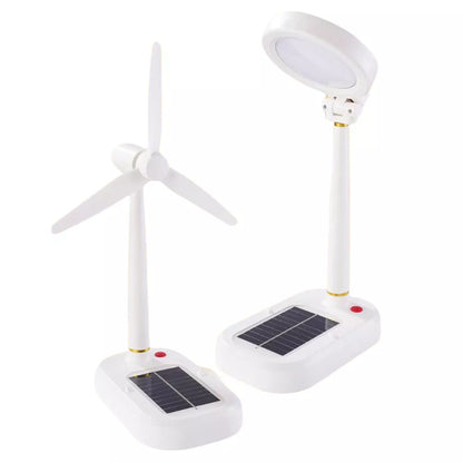 Lampa ventilator 2-în-1 cu panou solar și USB — Ambient Modern Pentru Acasă