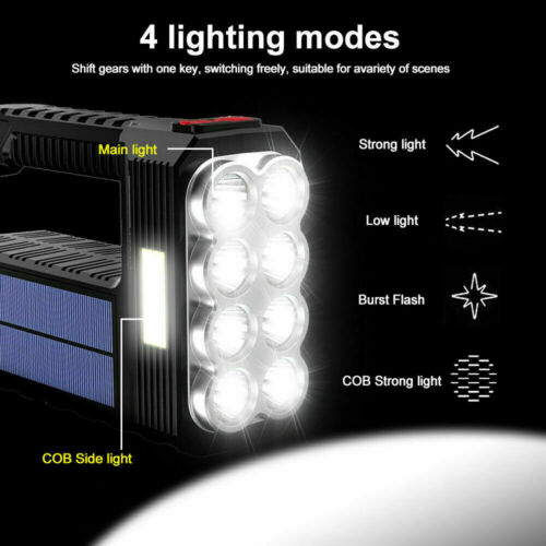 Lanterna cu 8 LED-uri si LED COB incarcare solara si — Ambient Modern Pentru Acasă