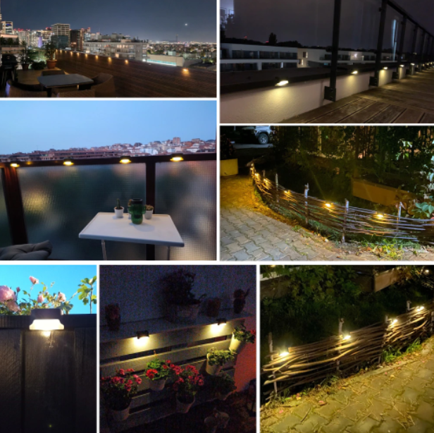 Set 4 lampi solare LED pentru trepte — Ambient Modern Pentru Acasă