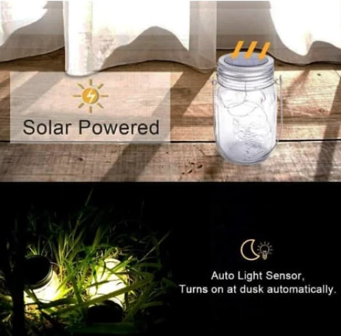 Decoratiune Lampa solara led in forma de borcan — Ambient Modern Pentru Acasă