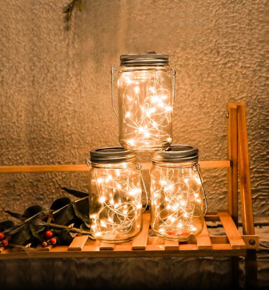 Decoratiune Lampa solara led in forma de borcan — Ambient Modern Pentru Acasă