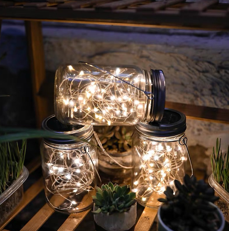 Decoratiune Lampa solara led in forma de borcan — Ambient Modern Pentru Acasă