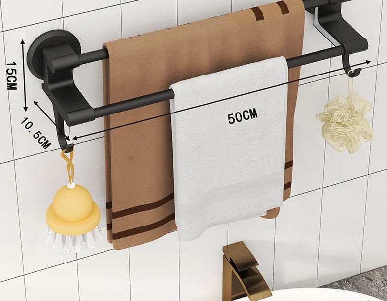 Suport prosoape baie doua brate 50x15x10 cm — Confort Practic Pentru Casa Ta