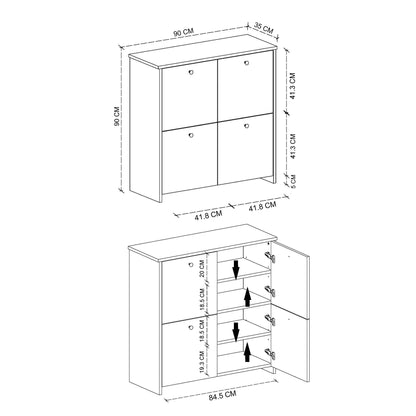 Dulap Tetra cu sertare si rafturi dressing multifunctional 80 x — Confort Practic Pentru Casa Ta