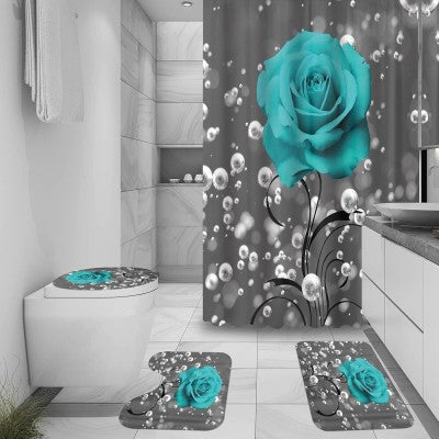 Set baie 4 piese: perdea — Confort Practic Pentru Casa Ta