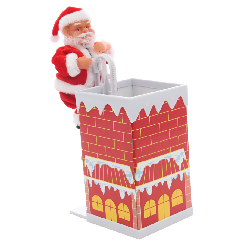 Figurina Decorativa Muzicala Mos Craciun - Cu Horn si Melodie — Ambient Modern Pentru Acasă