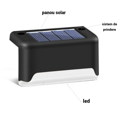 Set 4 lampi solare LED pentru trepte — Ambient Modern Pentru Acasă
