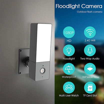 Camera supraveghere 4K exterior cu senzor miscare reflector si aplicatie — Control și Siguranță