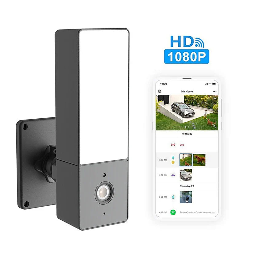 Camera supraveghere 4K exterior cu senzor miscare reflector si aplicatie — Control și Siguranță