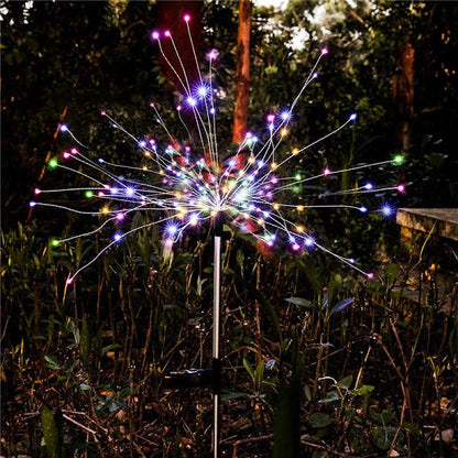 Set 2 Lampi solare artificii cu suport metalic 100 LED — Ambient Modern Pentru Acasă