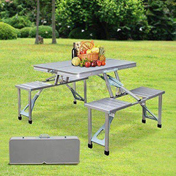 Masa pliabila picnic tip geamantan — Mai Mult Confort Oriunde