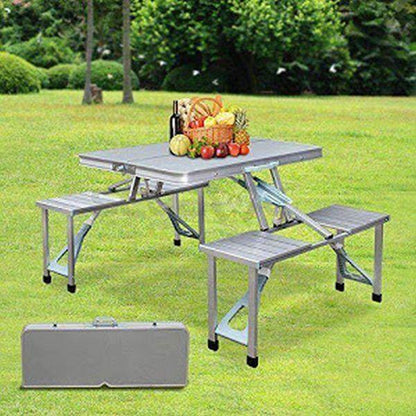 Masa pliabila picnic tip geamantan — Mai Mult Confort Oriunde