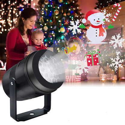 Proiector 16 figurine rotative cu tematica de Craciun RGB 4W — Ambient Modern Pentru Acasă