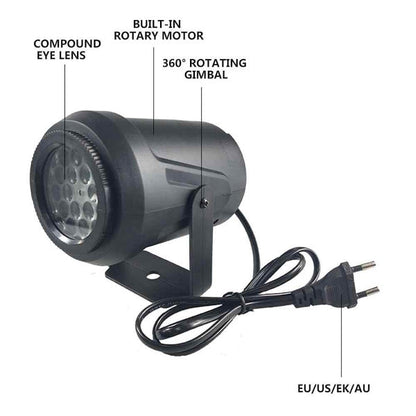 Proiector 16 figurine rotative cu tematica de Craciun RGB 4W — Ambient Modern Pentru Acasă
