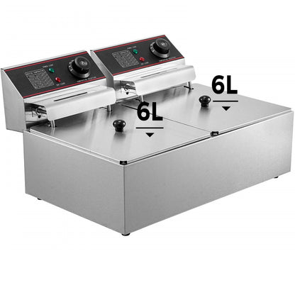 Friteuza electrica Hoffmans de 6 litri sau 12 litri 2500W/5000W — Mai Mult Confort în Bucătărie