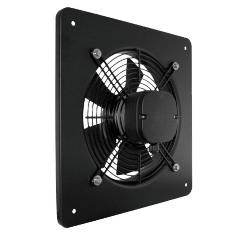 Ventilator Axial de Perete 400mm, Carcasă Metalică, pentru Evacuare Debit Mare de Aer, Montaj Mural, Q-14H042