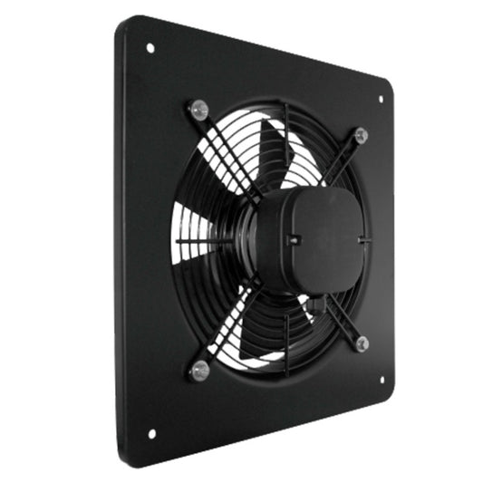 Ventilator Axial de Perete 400mm, Carcasă Metalică, pentru Evacuare Debit Mare de Aer, Montaj Mural, Q-14H042