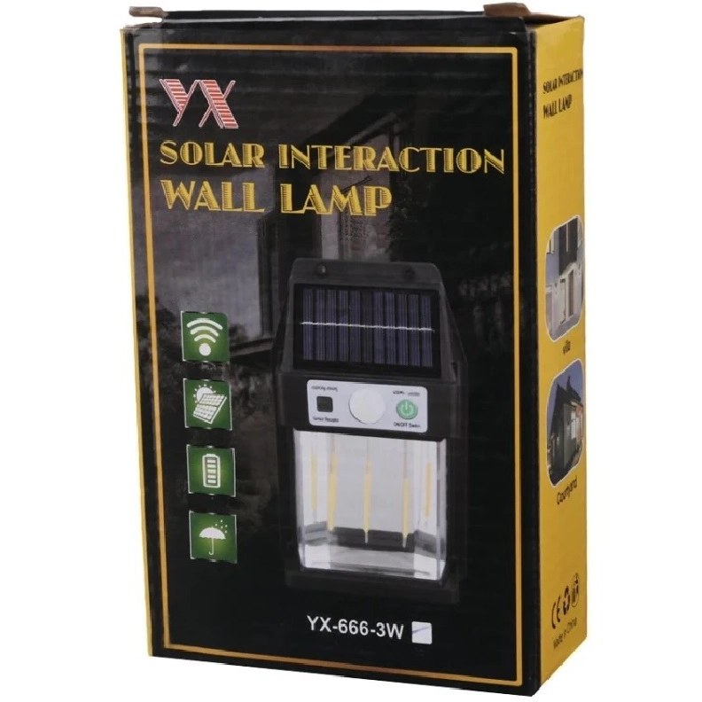 Lampa Solara de Perete 3W cu Senzor 600 LM — Ambient Modern Pentru Acasă